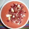 Salmorejo con jamón reserva abuxarra de 18 meses de curación